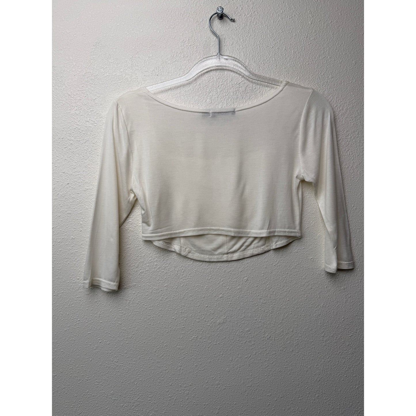 Nasty Gal Cream Square Neck Crop Top Womens US 4