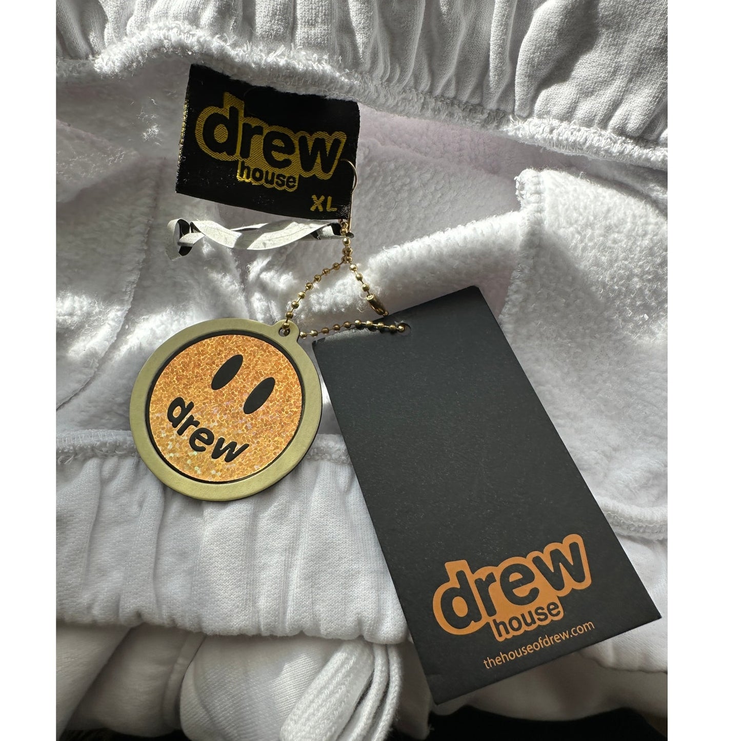 NWT Drew House Secret Sweatpant White Men’s XL Drawstring Elastic Hem