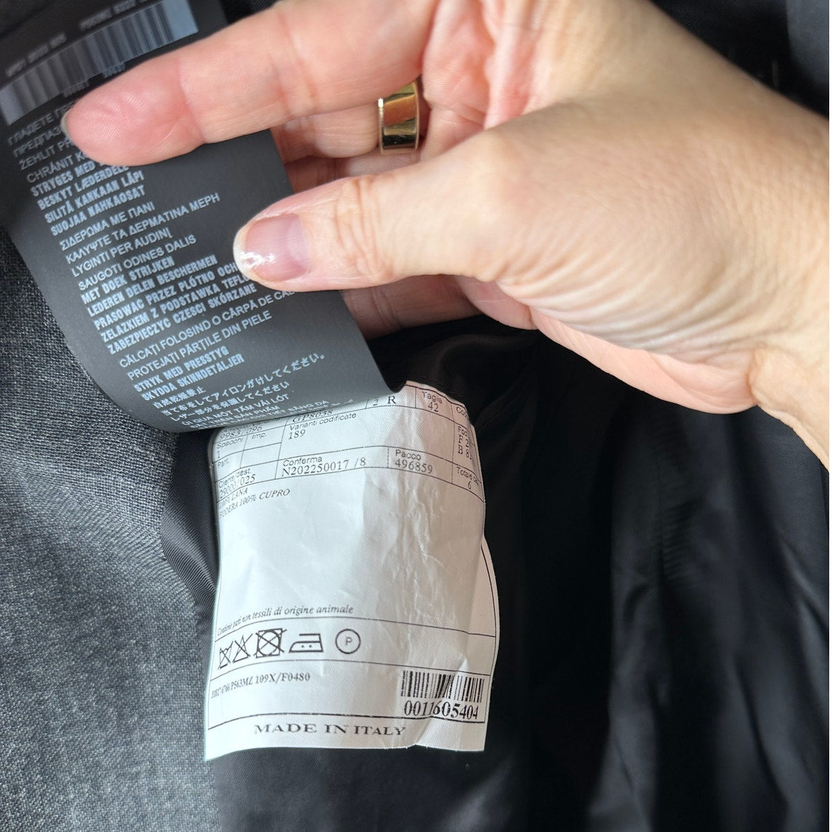 Prada Single Breasted Wool ReNylon Jacket Elasticized Cuff Retail $4700 42 / XL