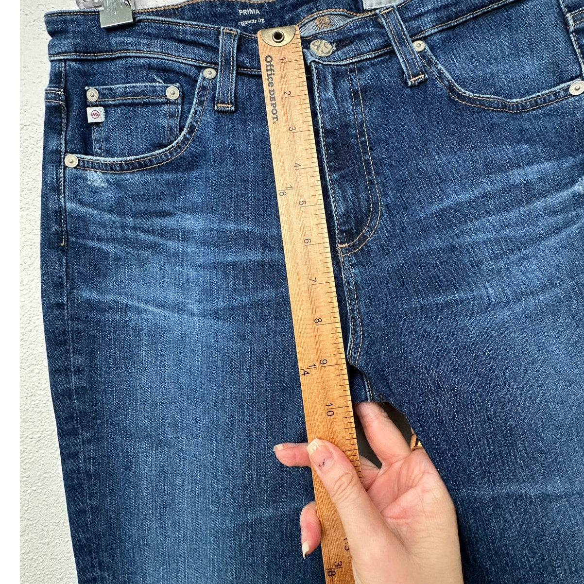 AG Adriano Goldschmied Prima Ankle Jeans Blue Cigarette Leg Sz 29