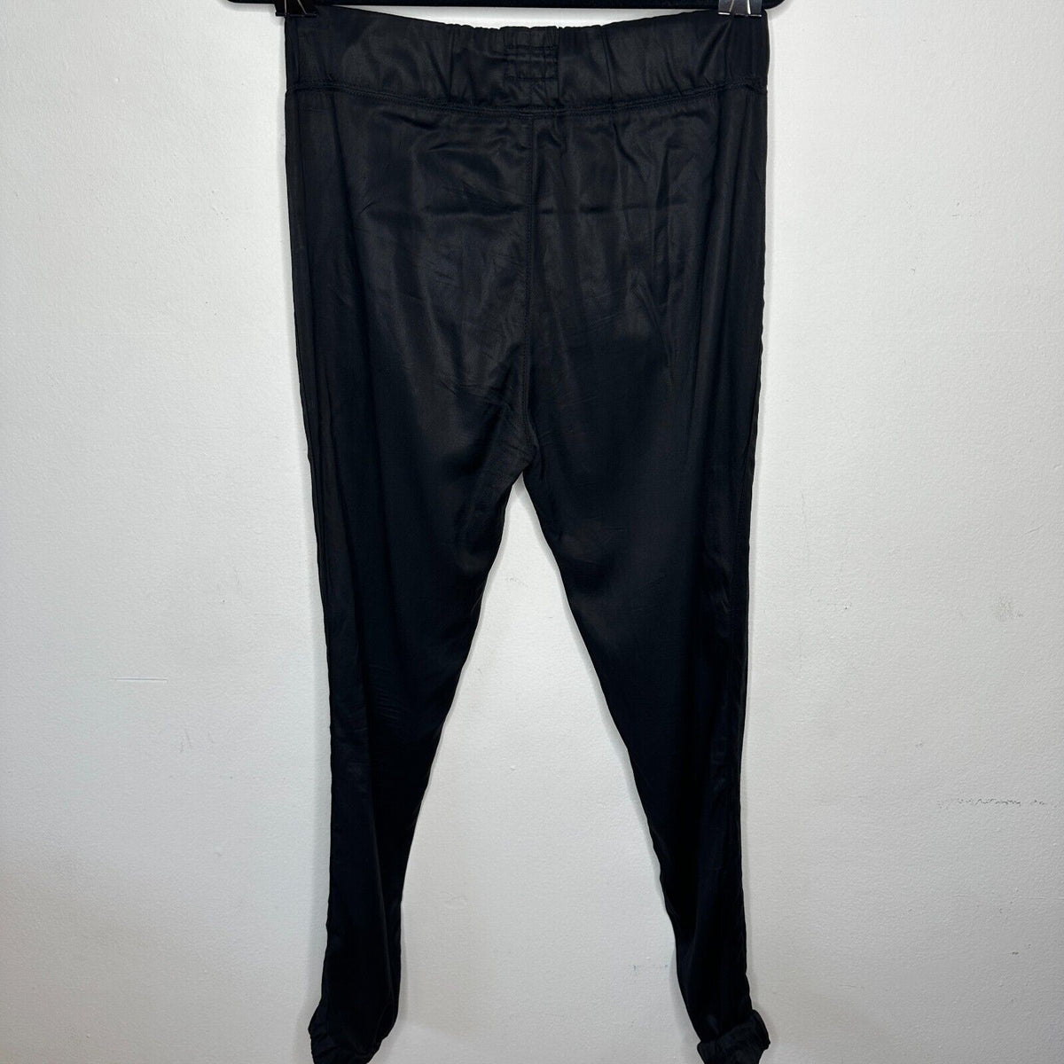 Revolve Hudson Katie Crop Black Sweatpant Jogger Zip Pocket Drawstring Pants 26