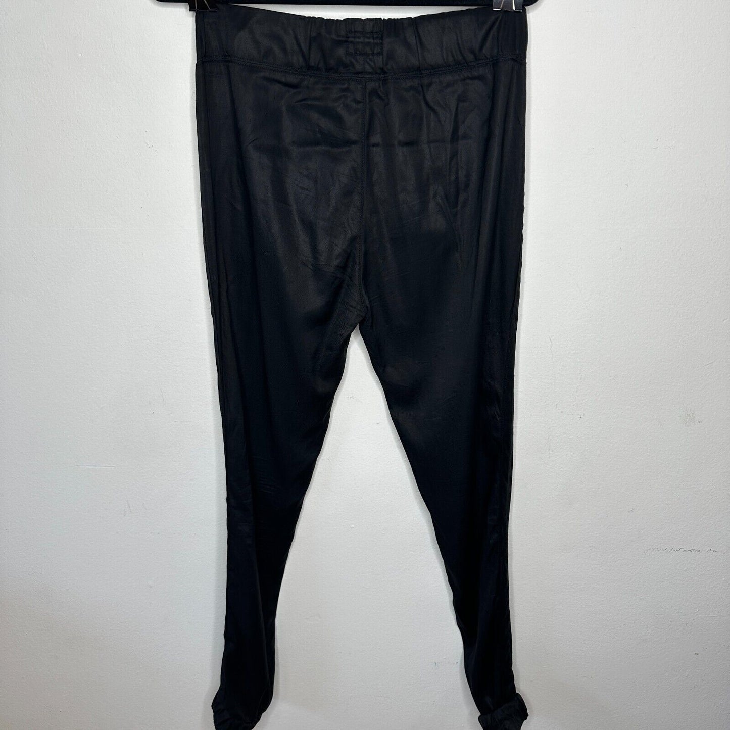 Revolve Hudson Katie Crop Black Sweatpant Jogger Zip Pocket Drawstring Pants 26