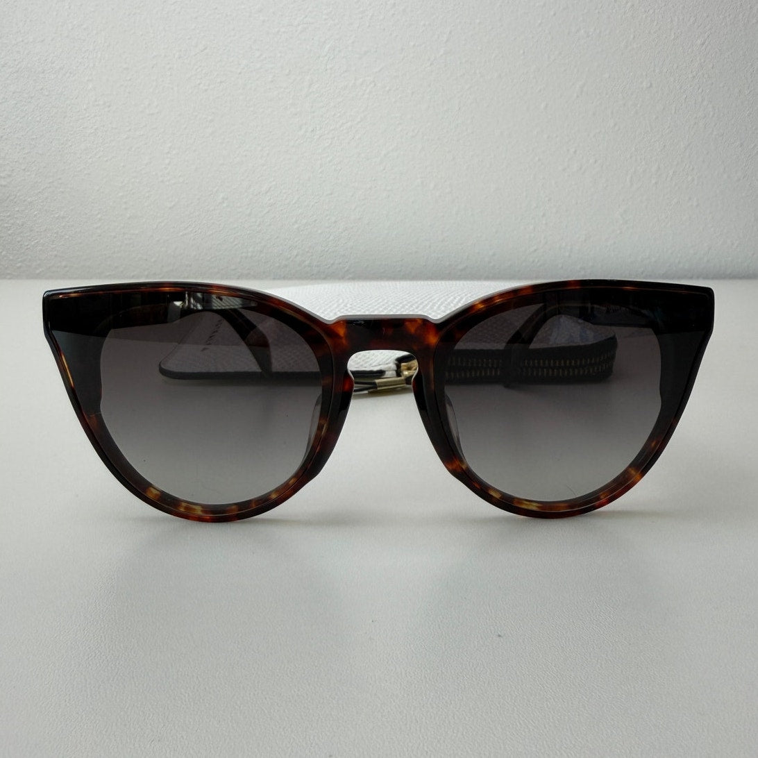 Rag & Bone Cat Eye Tortoise Brown Orange yellow Gray lense Sunglasses