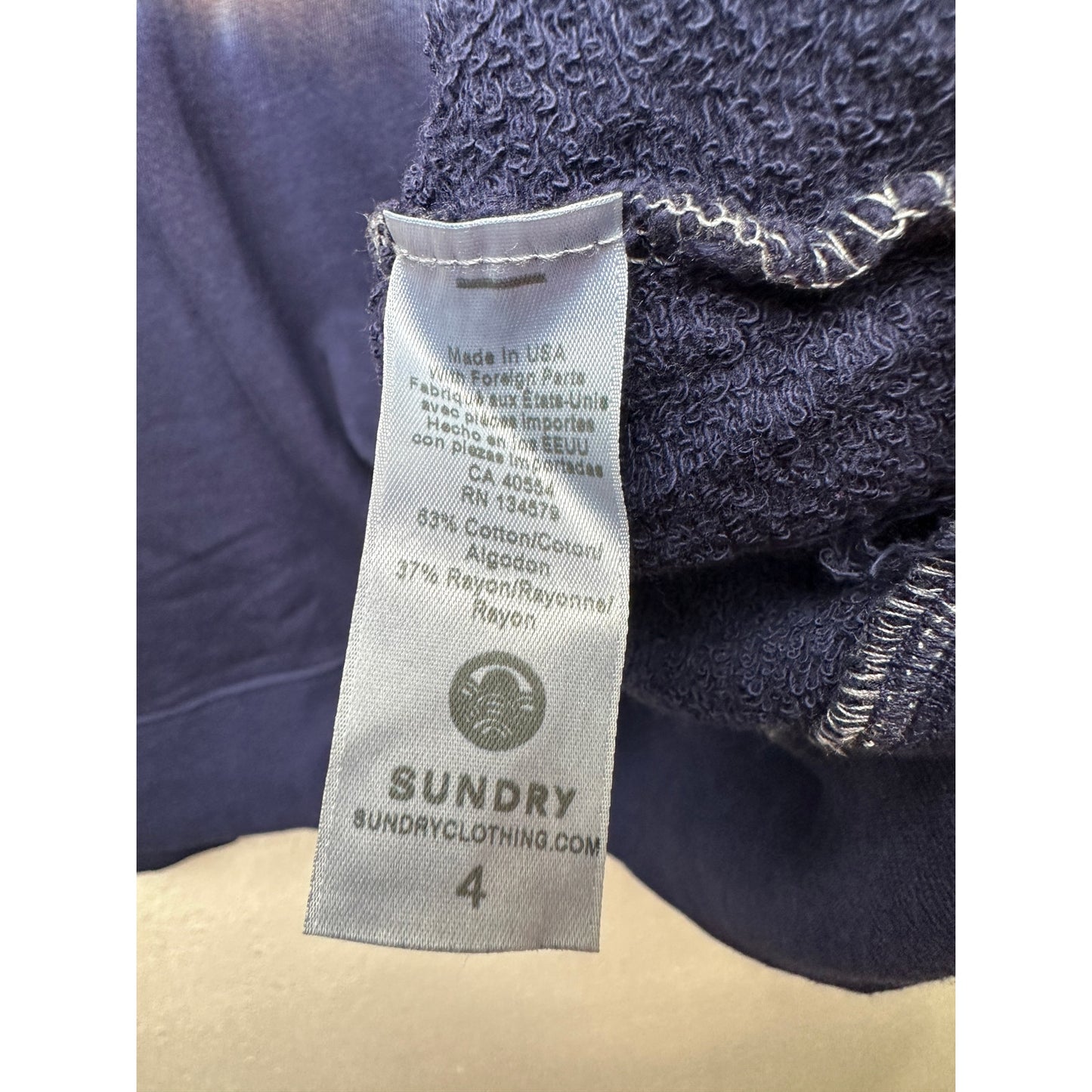 Sundry Sweater Gray Tie Dye Women US 4 Pullover