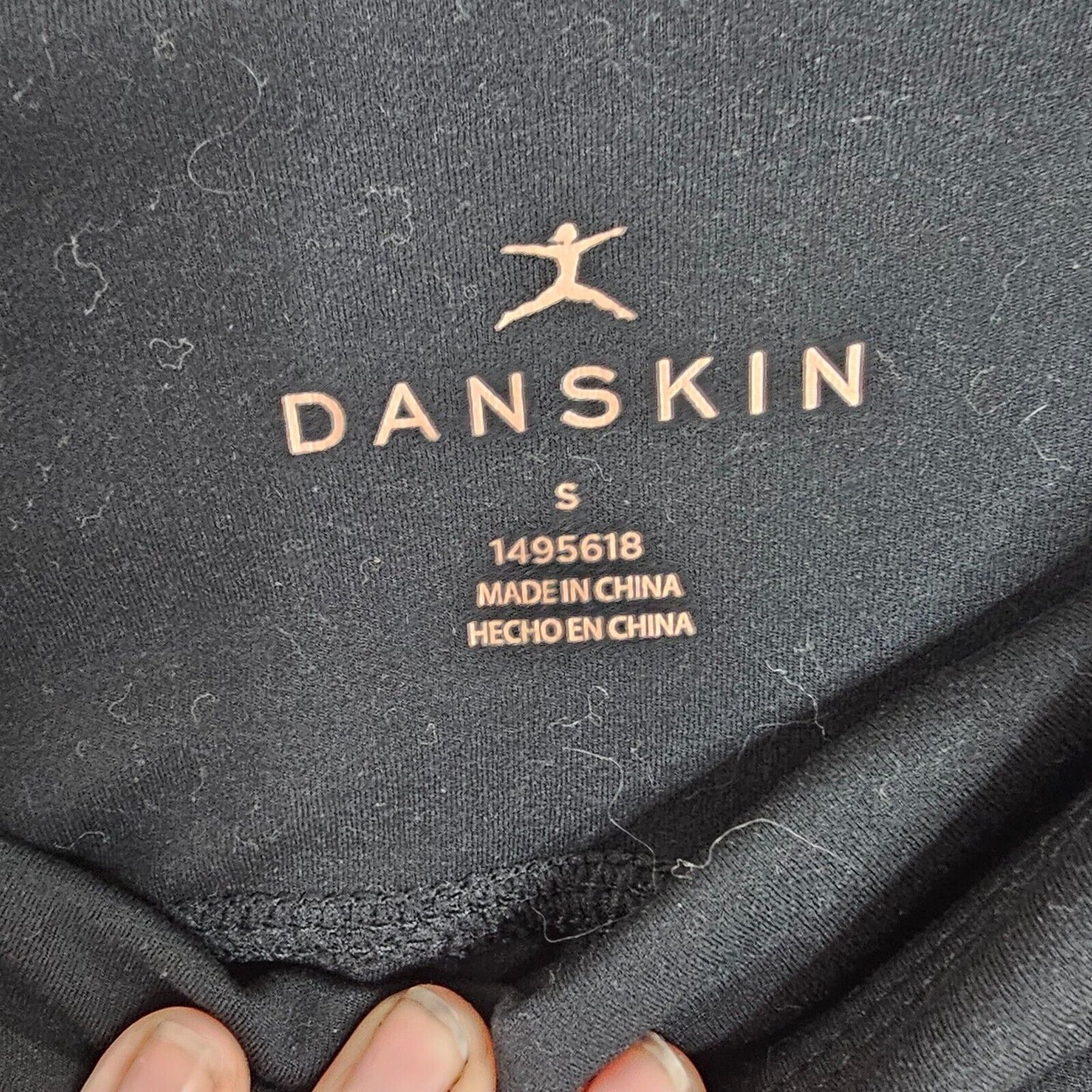 Danskin Black Bike Shorts Side Pockets High Rise Waistband Shaping Contour Seams