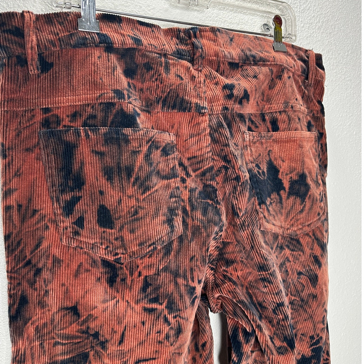 Strike Oil Rust & Black Tie Dye Corduroy 100% Cotton Pants 34