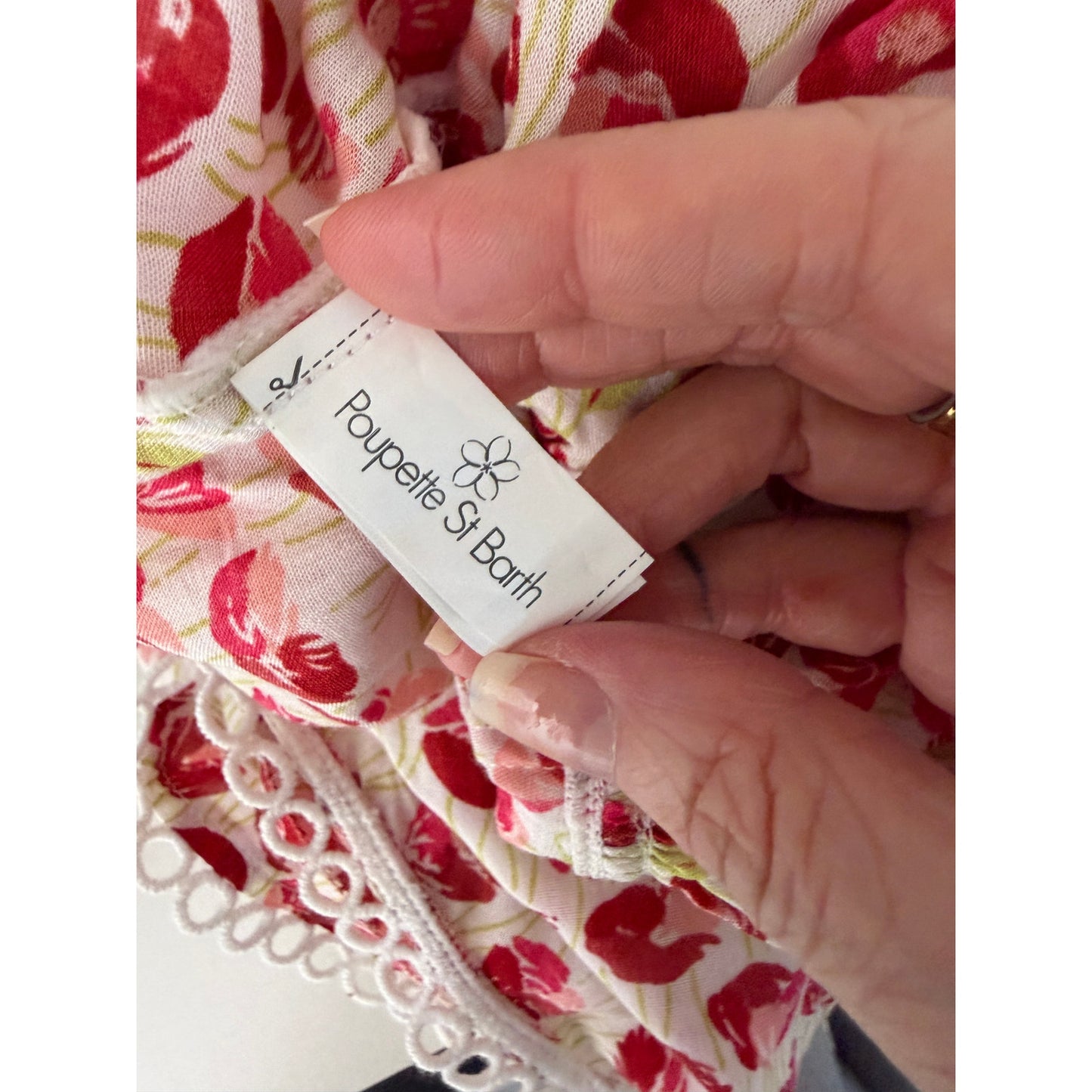 NWT Poupette St Barth Bruna Red Floral Mini Dress US XS