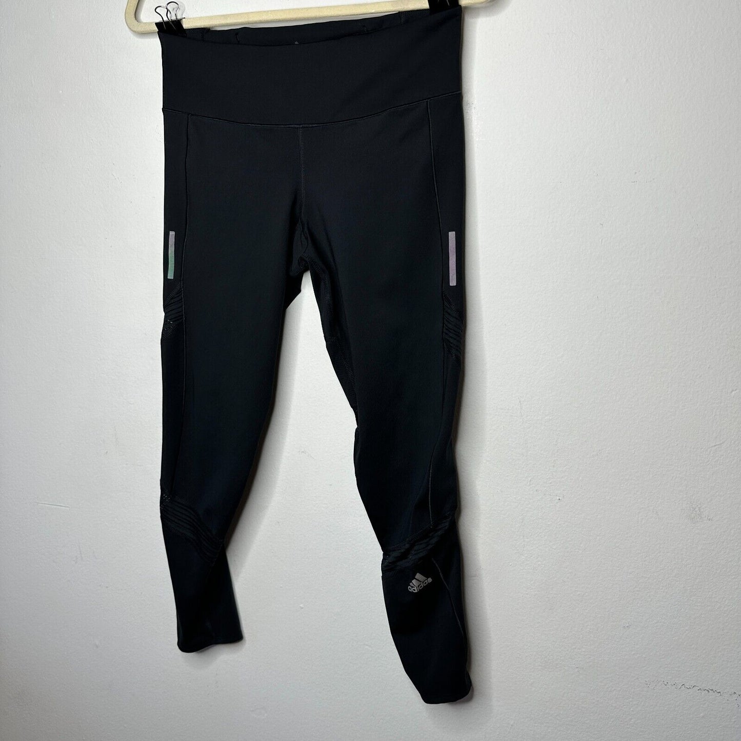 Adidas Mid-Rise Black Running Climacool Aeroready Stretch Pocket Crop Legging SM