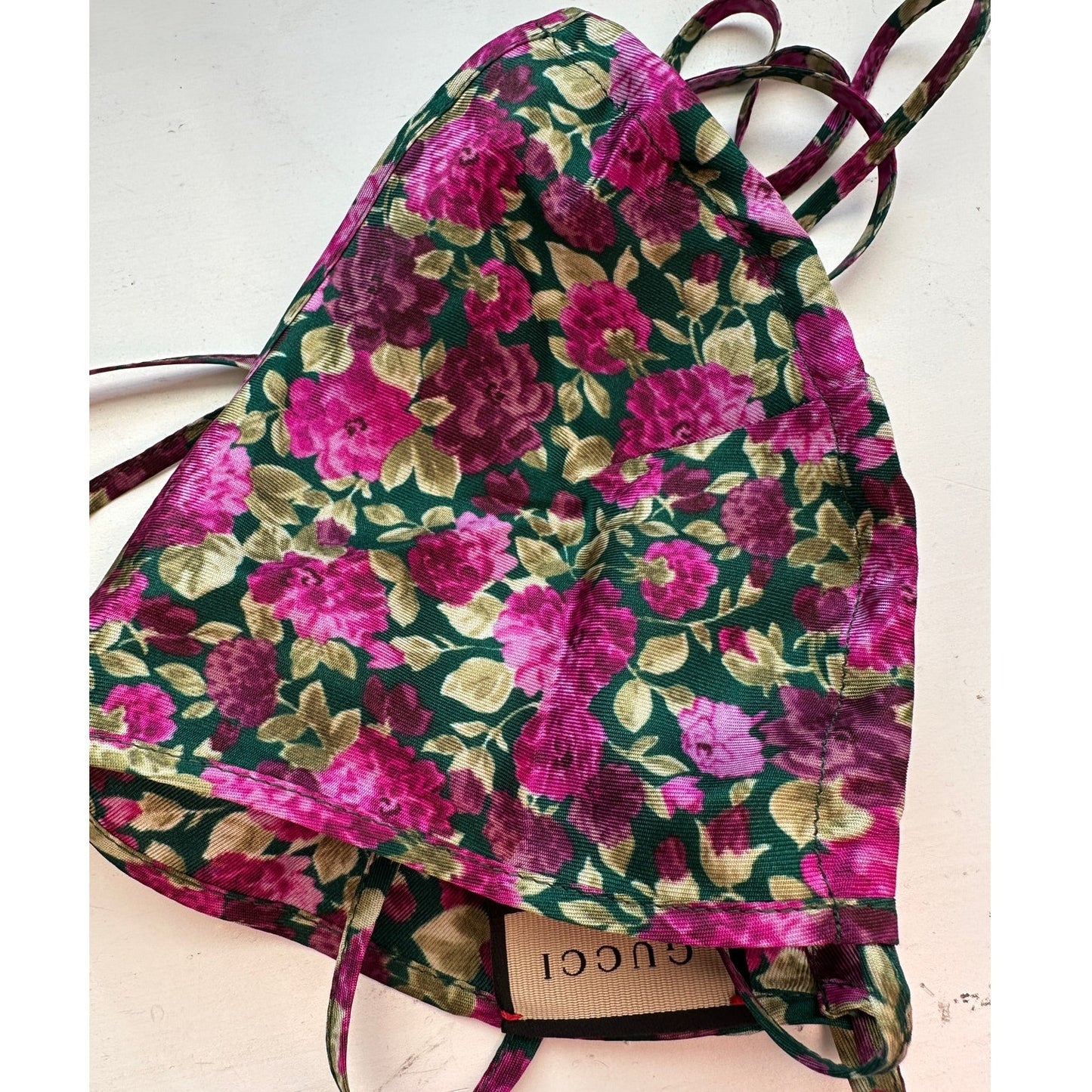 NWOT Gucci Silk Floral Triangle Bikini Top IT 44 / US 8 / M