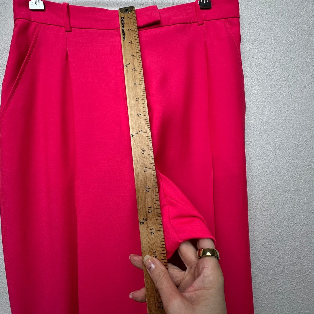 Alexander McQueen Coral Pink Pleated Trousers Women size 10