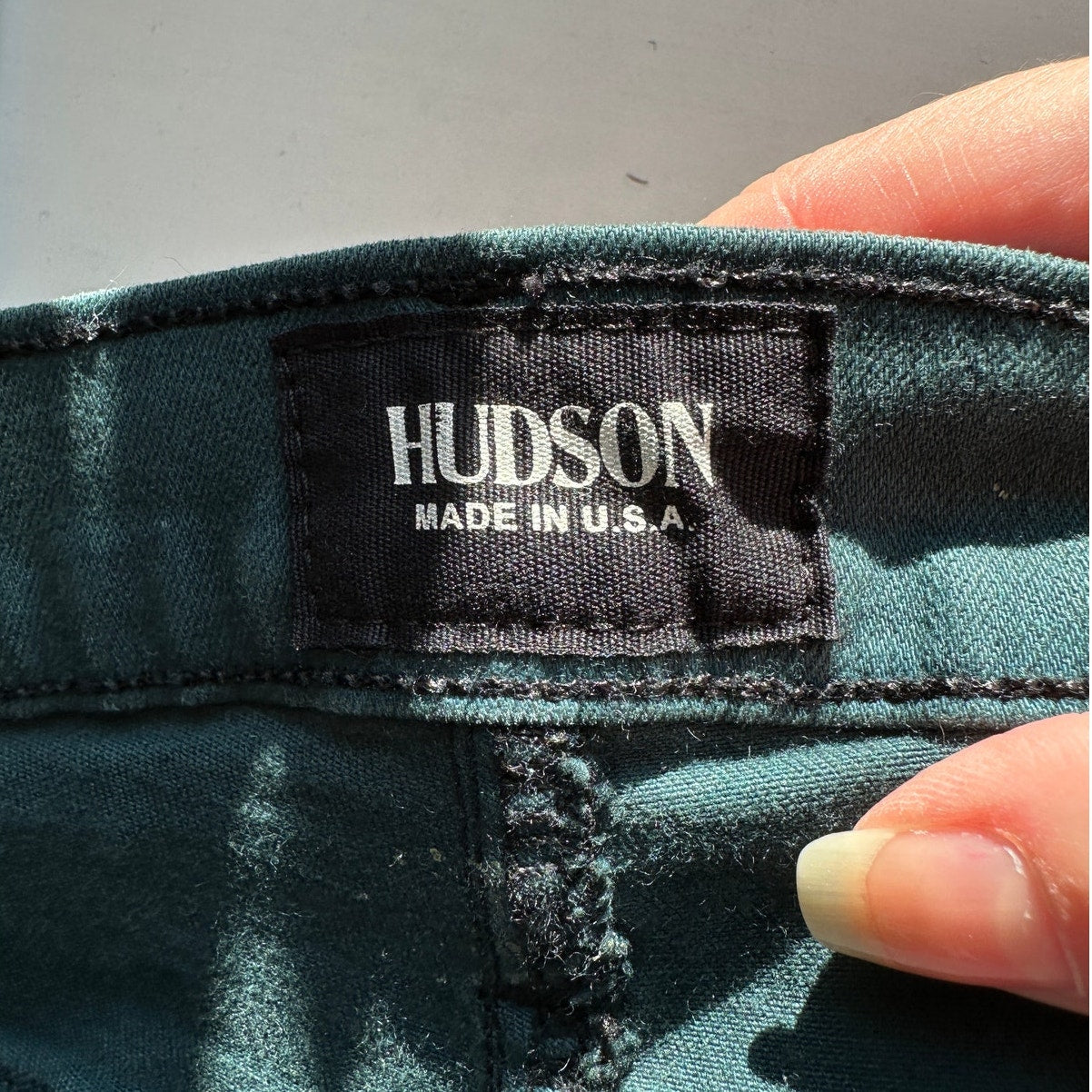 Hudson Midrise Dark Teal Nico Super Skinny Jean in Nonconformist 26