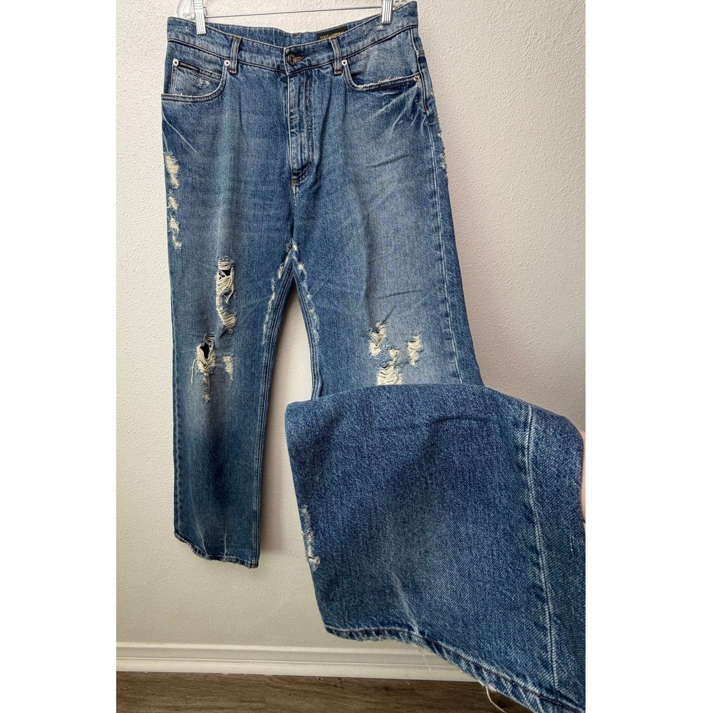 Dolce & Gabbana Men's 36 Blue Distressed Jeans