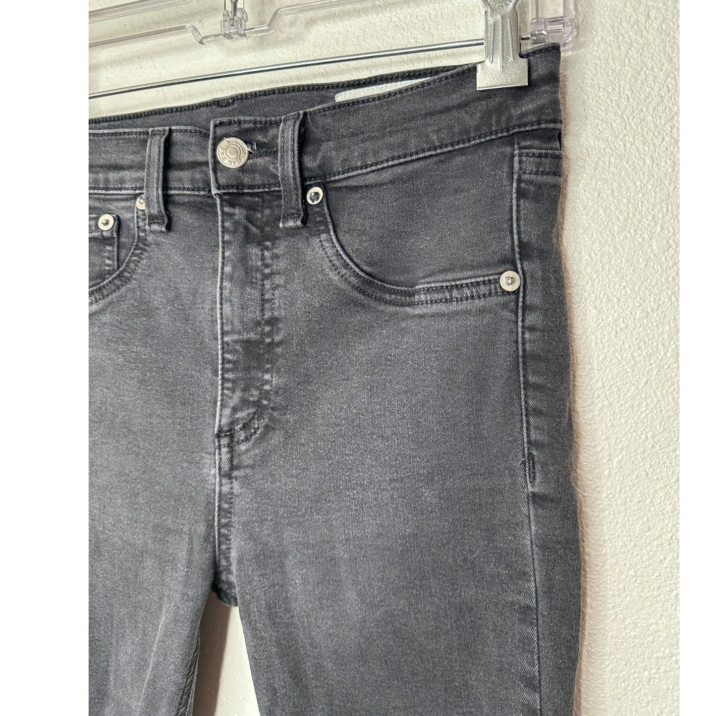 Rag & Bone Dark Gray High Rise Ankle Skinny Jeans 26