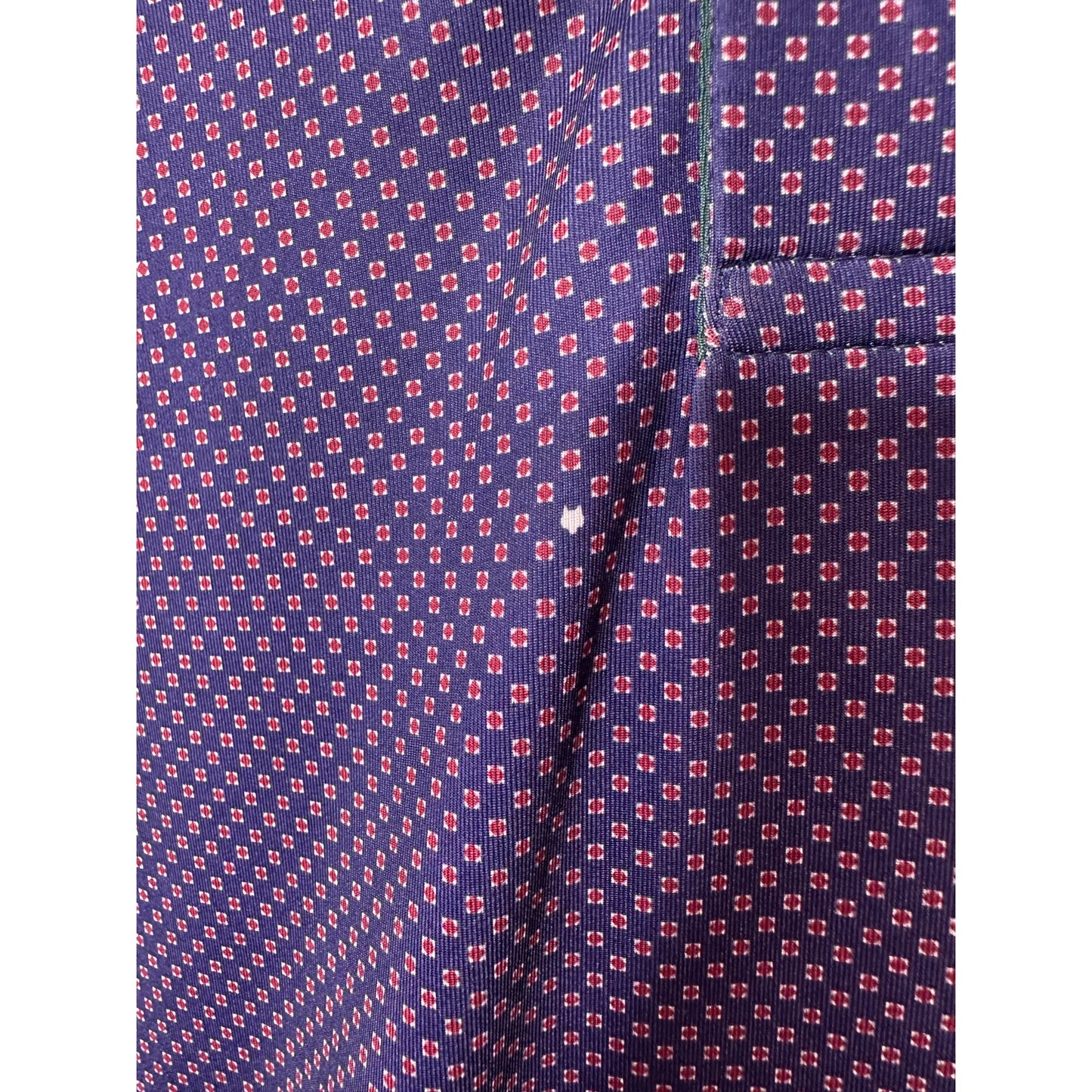 Greyson Purple & Red Square Polka Dot Design Golf Shirt L