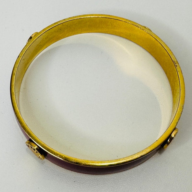 Victoria's Secret Purple & Gold Bangle Monogram Bracelet