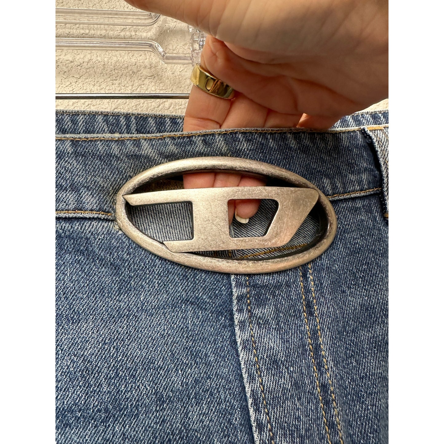 Rare Diesel Jeans Medium Wash Womens US 32 D Buckle