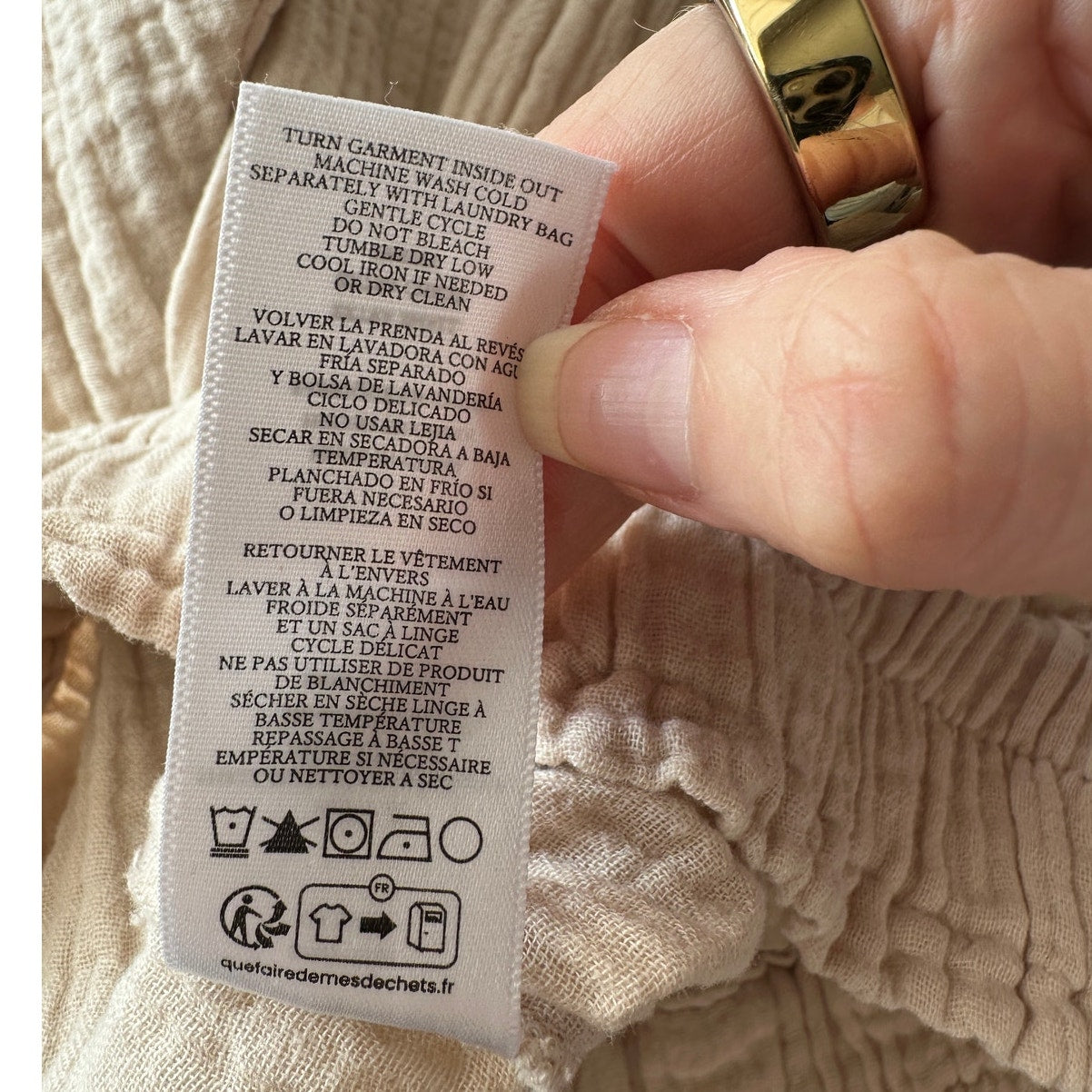 Rails Leon Crop Pants Flax Cotton Gauze Elastic Waist XS