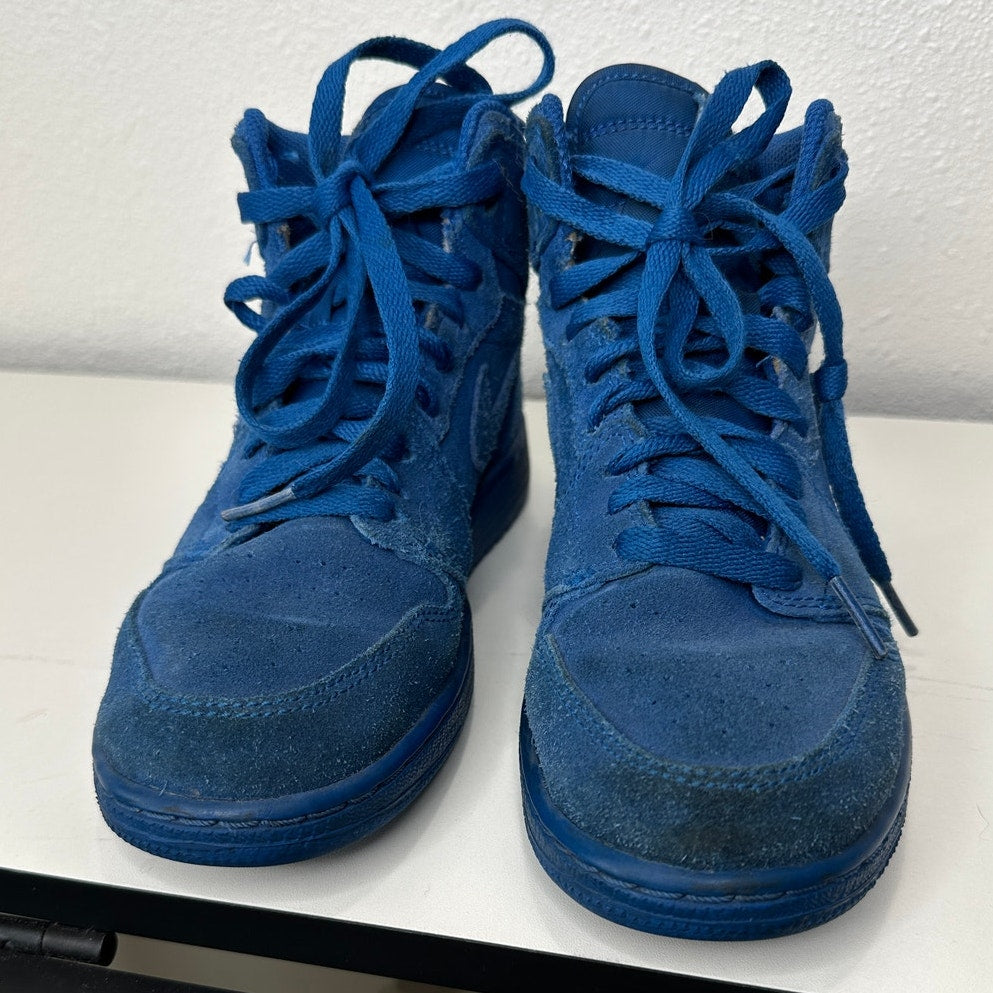 Nike Air Jordan 1 Retro High Top Blue Suede Sneaker 4 Youth