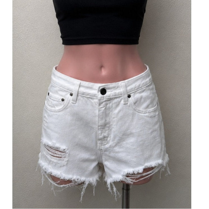 Pistola White Denim Shorts Womens US 27 Cutoff