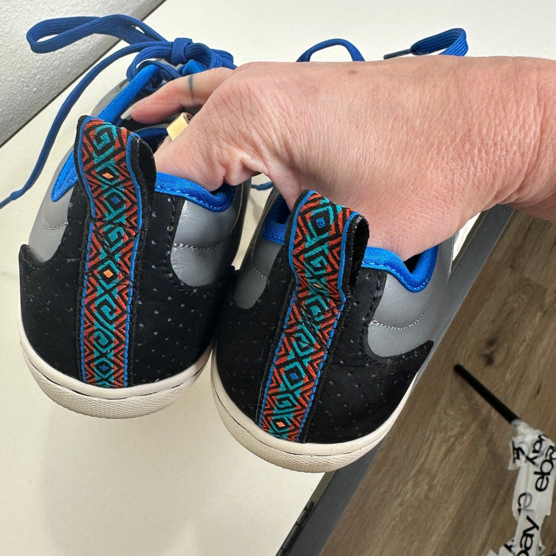 Adidas RD1 Low Top Gray & Blue Leather Laceup Sneakers Shoes 10