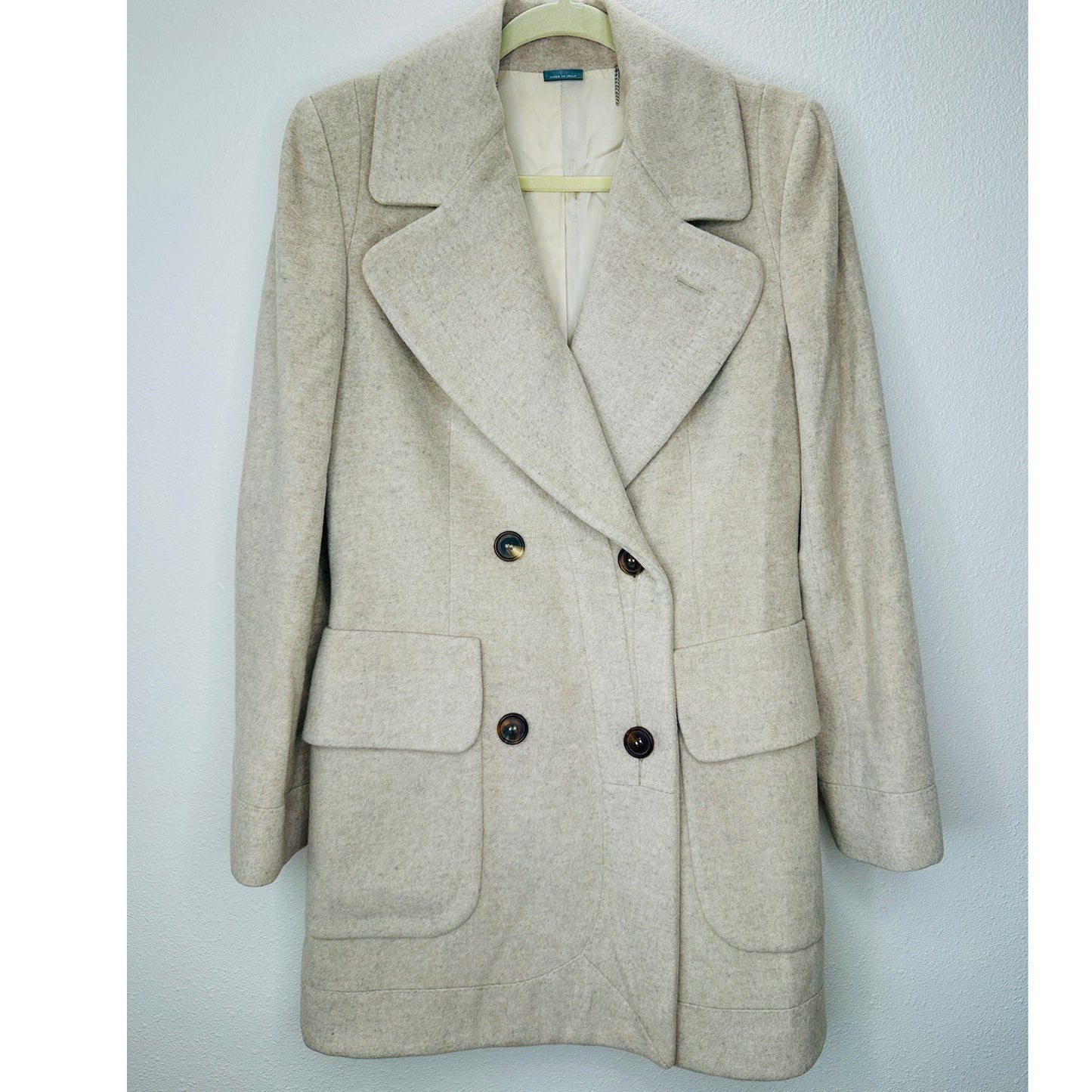 Alexander McQueen Taupe Cashmere Double Button Jacket 42 / 8