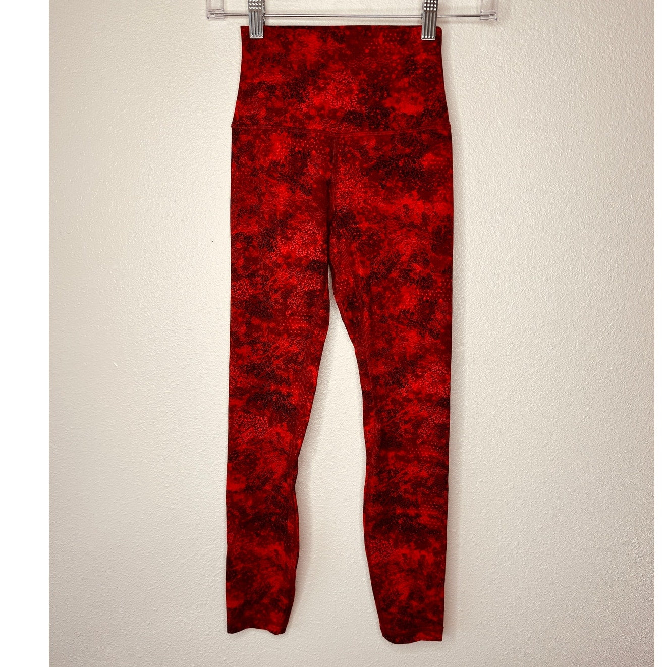 Lululemon Red & Black Align High Rise Full Length Yoga Pant 2