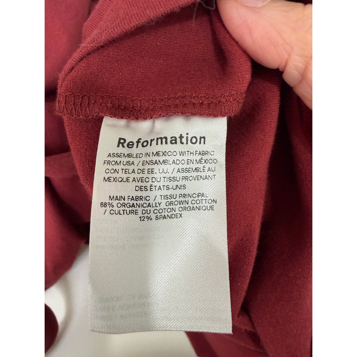 Reformation Burgundy Sweetheart Midi Dress Women M