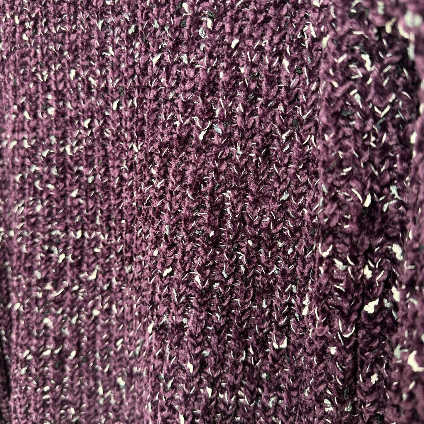 Calvin Klein Aubergine Soft Chenille Crewneck Pullover Long Sleeves Sweater XS