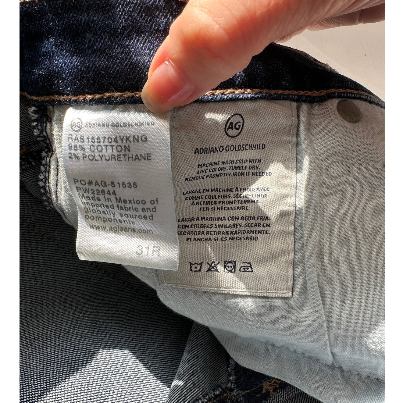 AG Jeans Prima Crop Cigarette Jeans Blue Women’s 31 Ankle Mid Rise