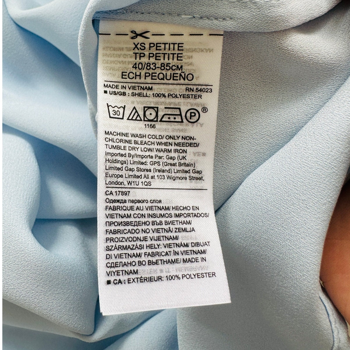 NWT Banana Republic Light Blue Picot Trim Semi Sheer Tank Top XSP