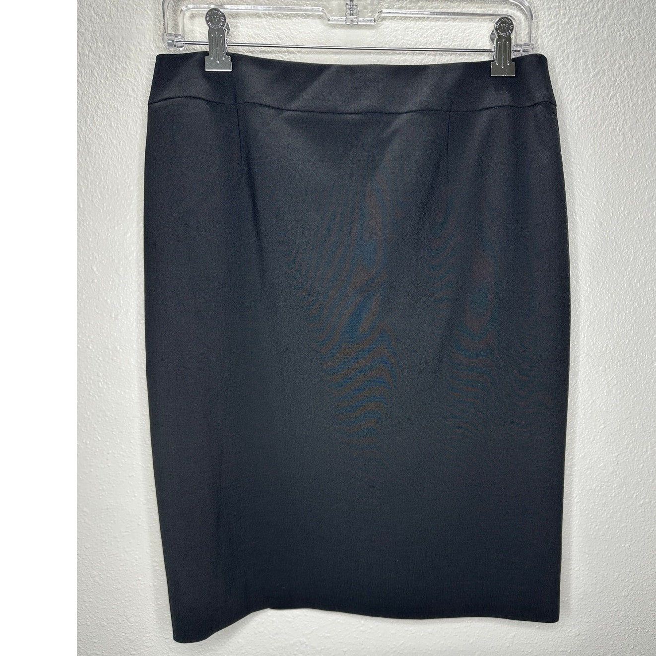 Elie Tahari Black Lined Back Zip & Split Pencil Skirt 6