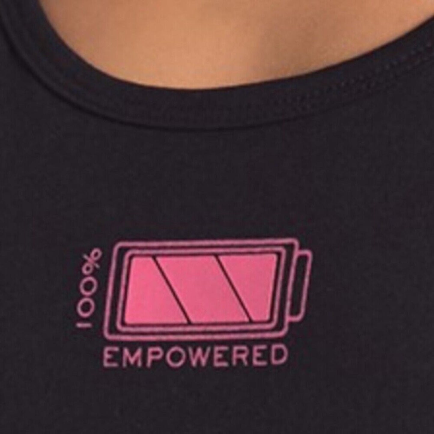 NWT Phluid Project Empowered Tank Top Black Pink Graphic Size S LGBTQIA