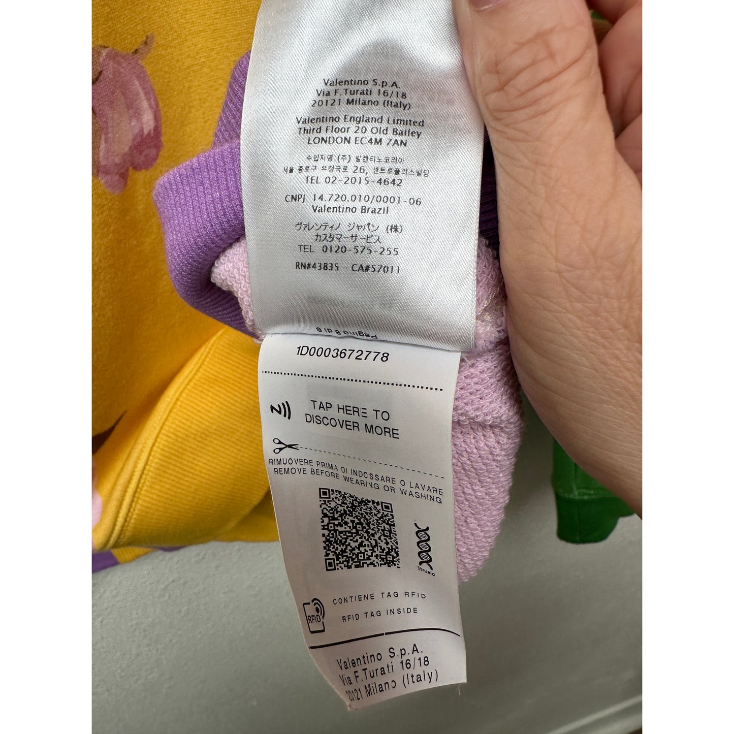 Valentino multicolor floral graphic hoodie Men’s US XL cotton-blend