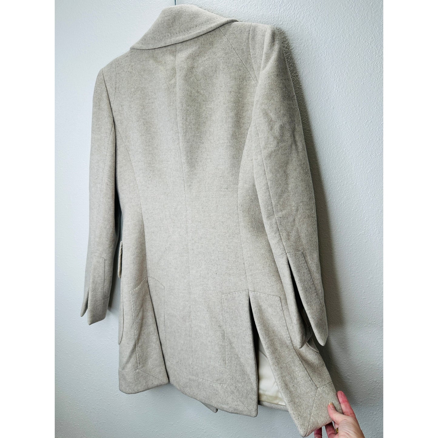 Alexander McQueen Taupe Cashmere Double Button Jacket 42 / 8