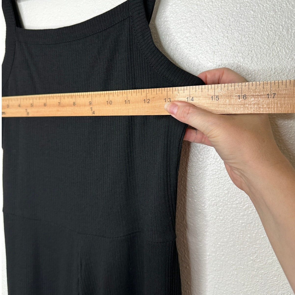 NWT Cotton On The Valerie Strappy Black Wide Leg Ribbed Jumpsuit S