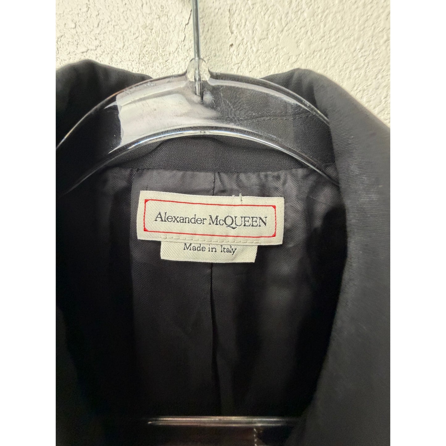 Alexander McQueen Black Cropped Wool Blazer Women's US 12