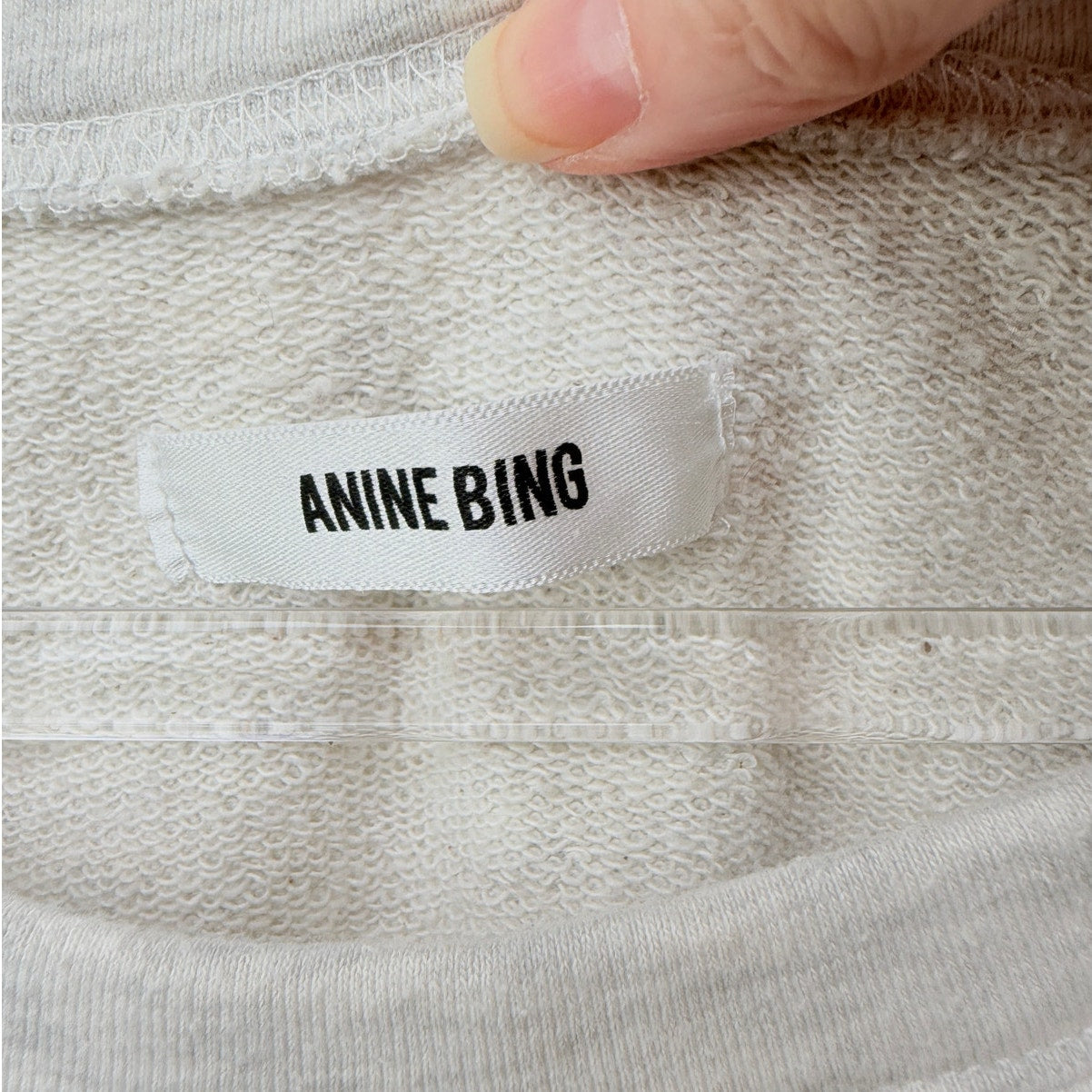 Anine Bing Gray Sleeveless Sweater Minimalist Logo Top SM