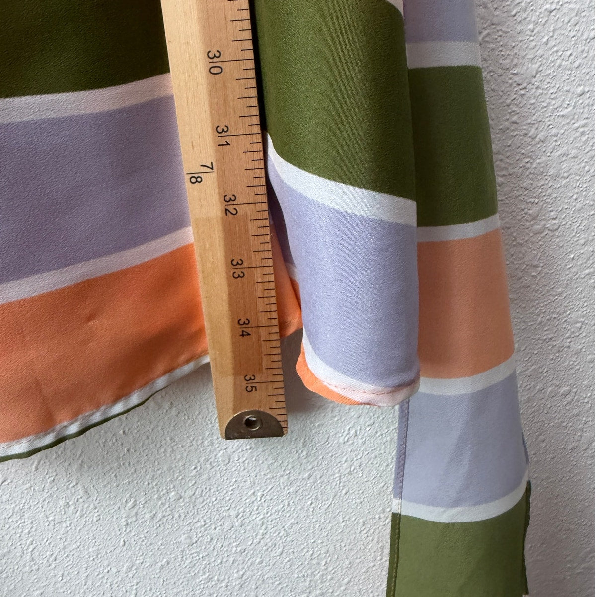 Bar III Front Row Striped Belted Fit & Flare Dress Peach Green Lilac Sz S