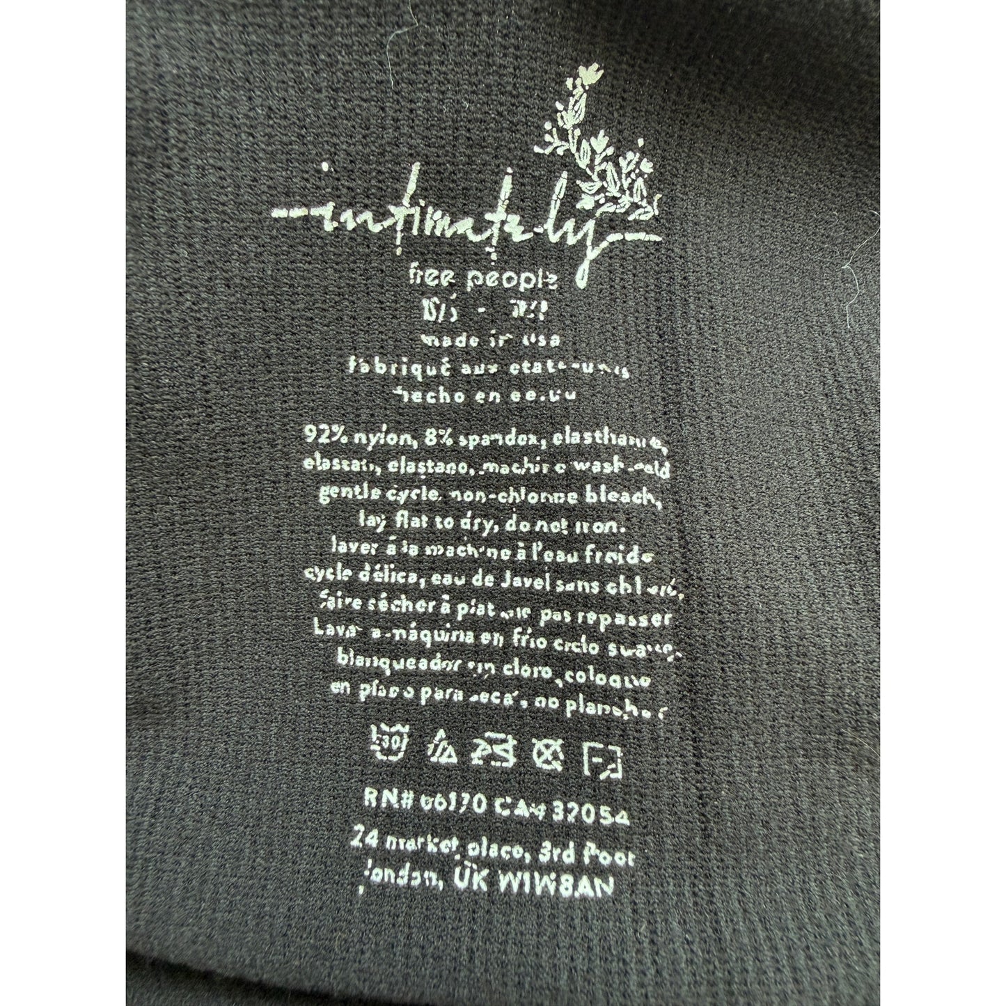 Free People Intimately Black Mock Neck Keyhole Back Bodysuit