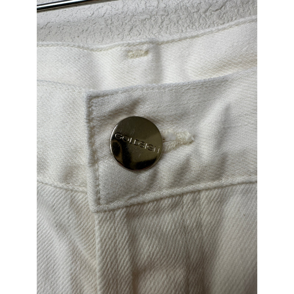 Goldsign Ivory Straight-Leg 100% Cotton Jeans Women’s 29 Button Fly