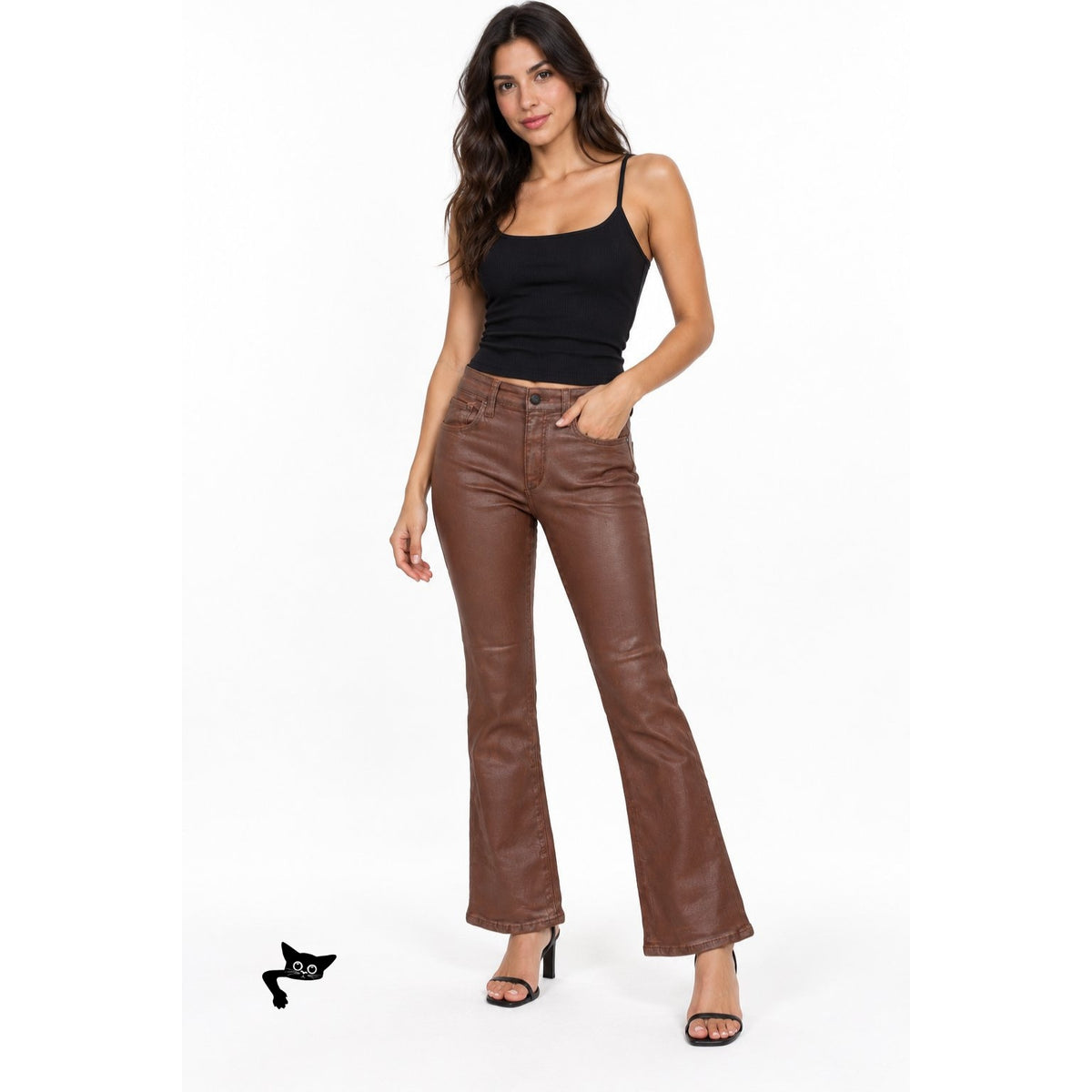 Joe's The Callie Brown Coated Crop Jeans Women 27