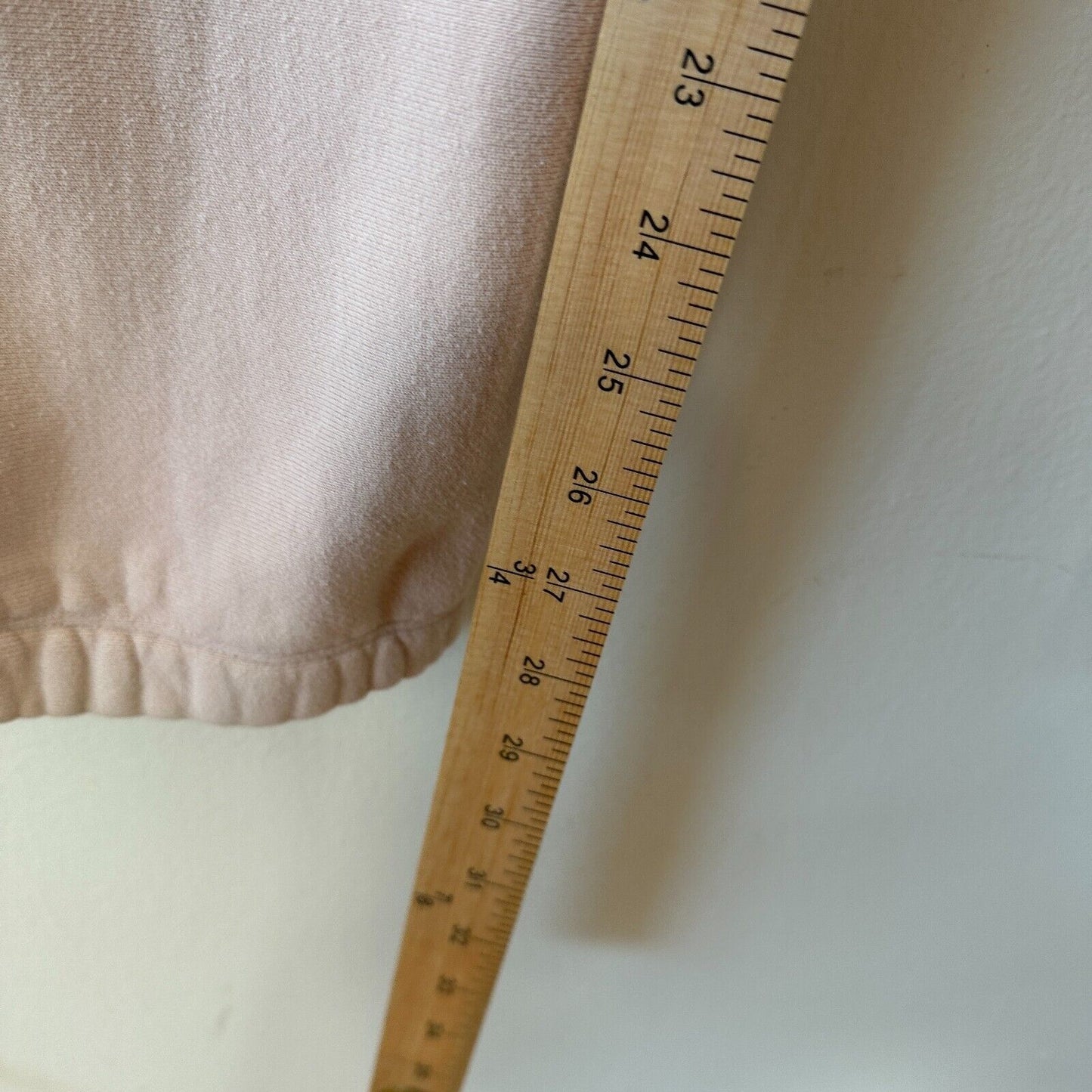 Light Pink Inner Drawstring High Waist Jogger Sweat Pant White Side Stripe M