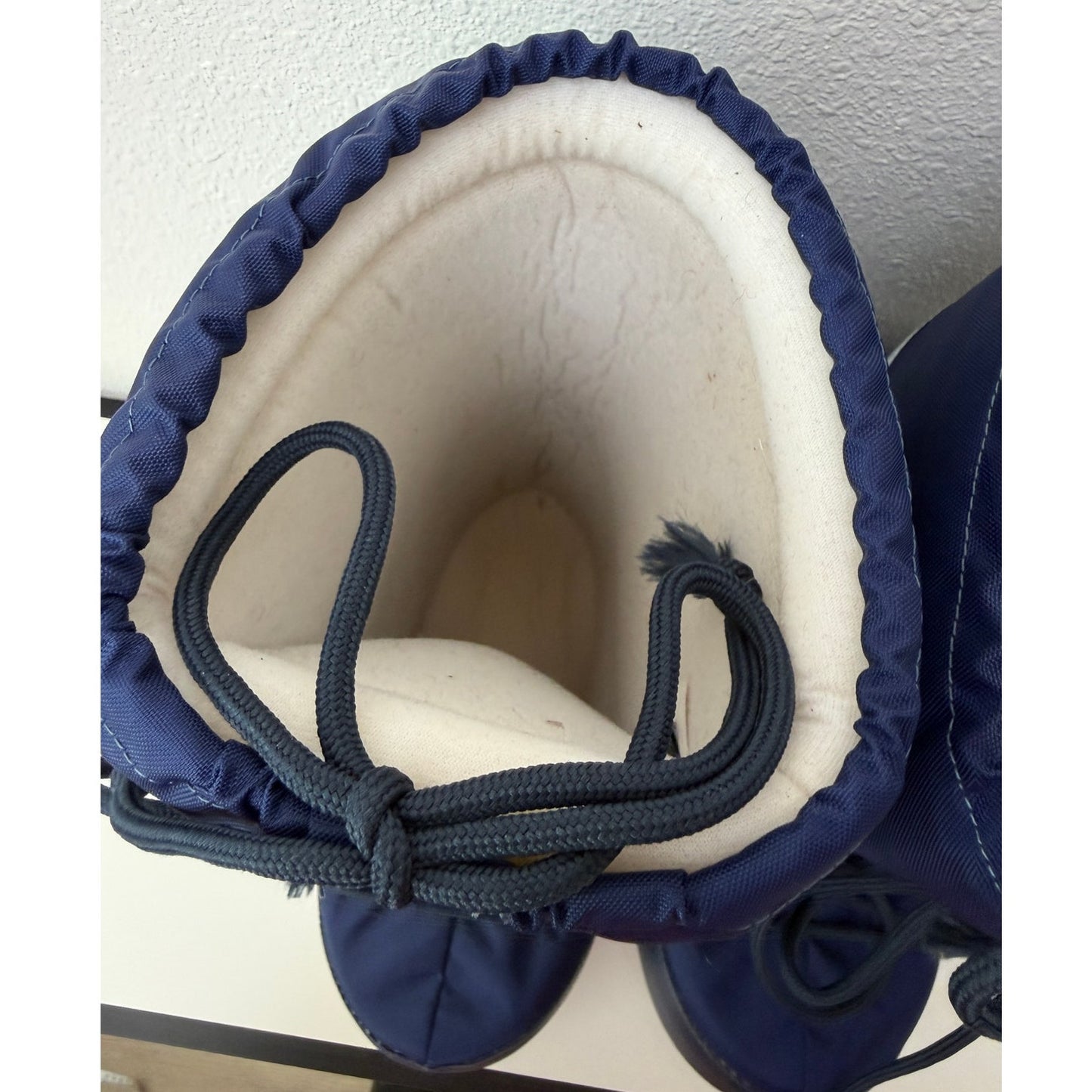 Moon Boot Icon Nylon Snow Boots Navy Blue Unisex EU 42-44 US 9-10.5 w/ bag
