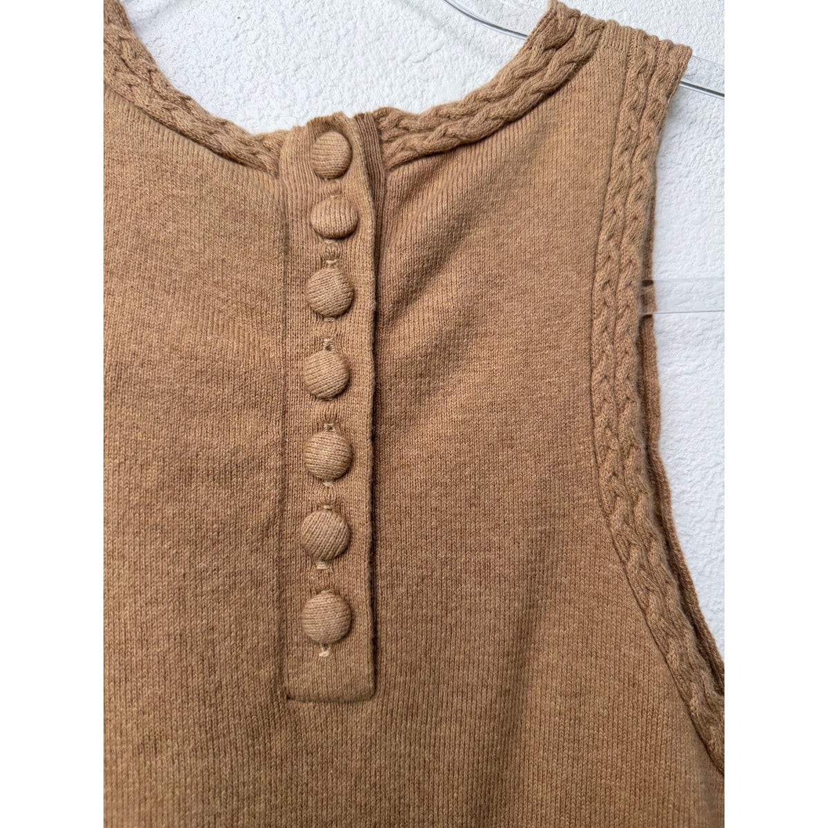 NWT Joslin Isabel Tobacco Cotton Cashmere Knit Tank Women M
