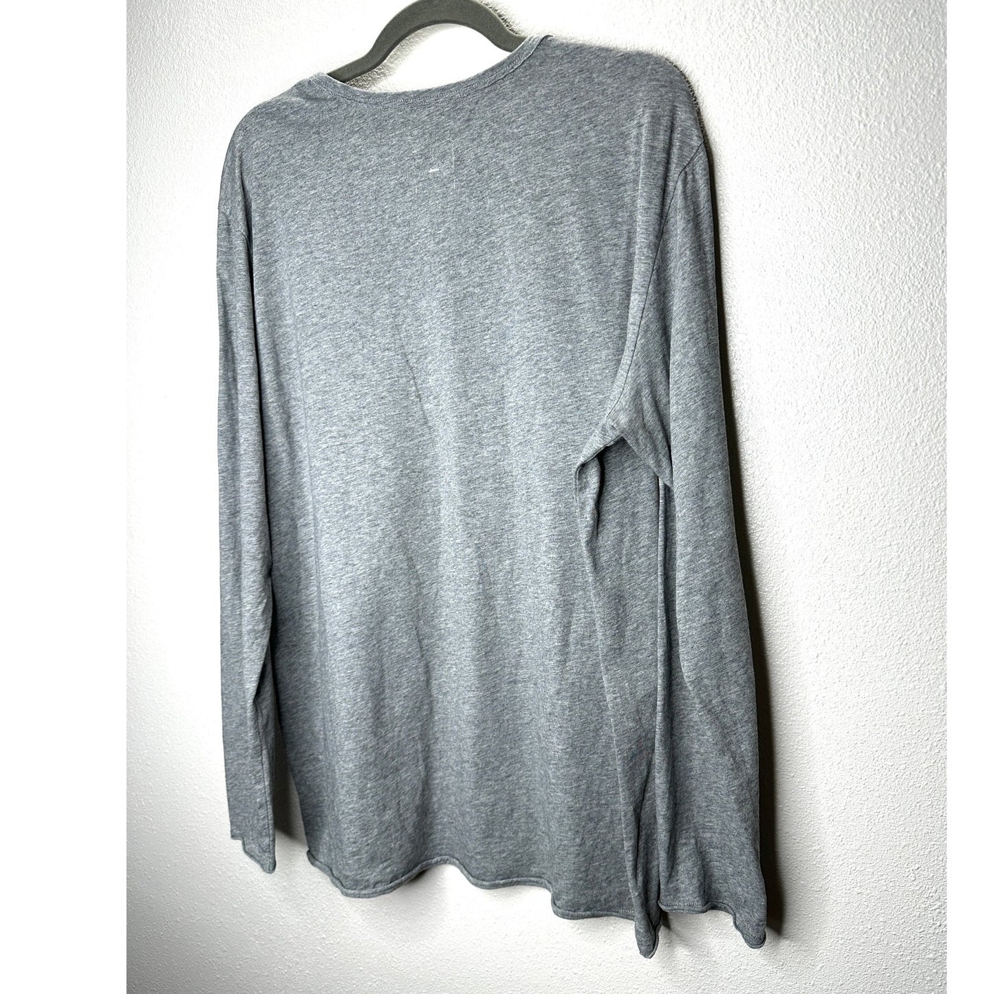 Rag & Bone Heather Gray Cotton Long Sleeve Chest Pocket Crewneck Tee XL