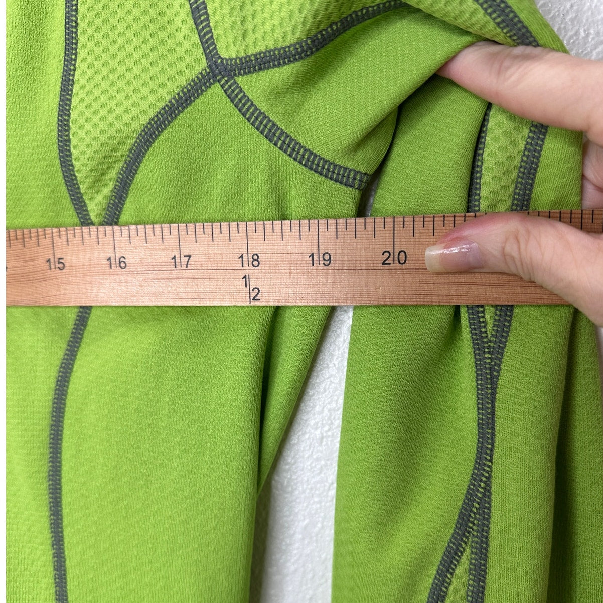 Cannondale Lime Green Front Zip Long Sleeve Workout Top L