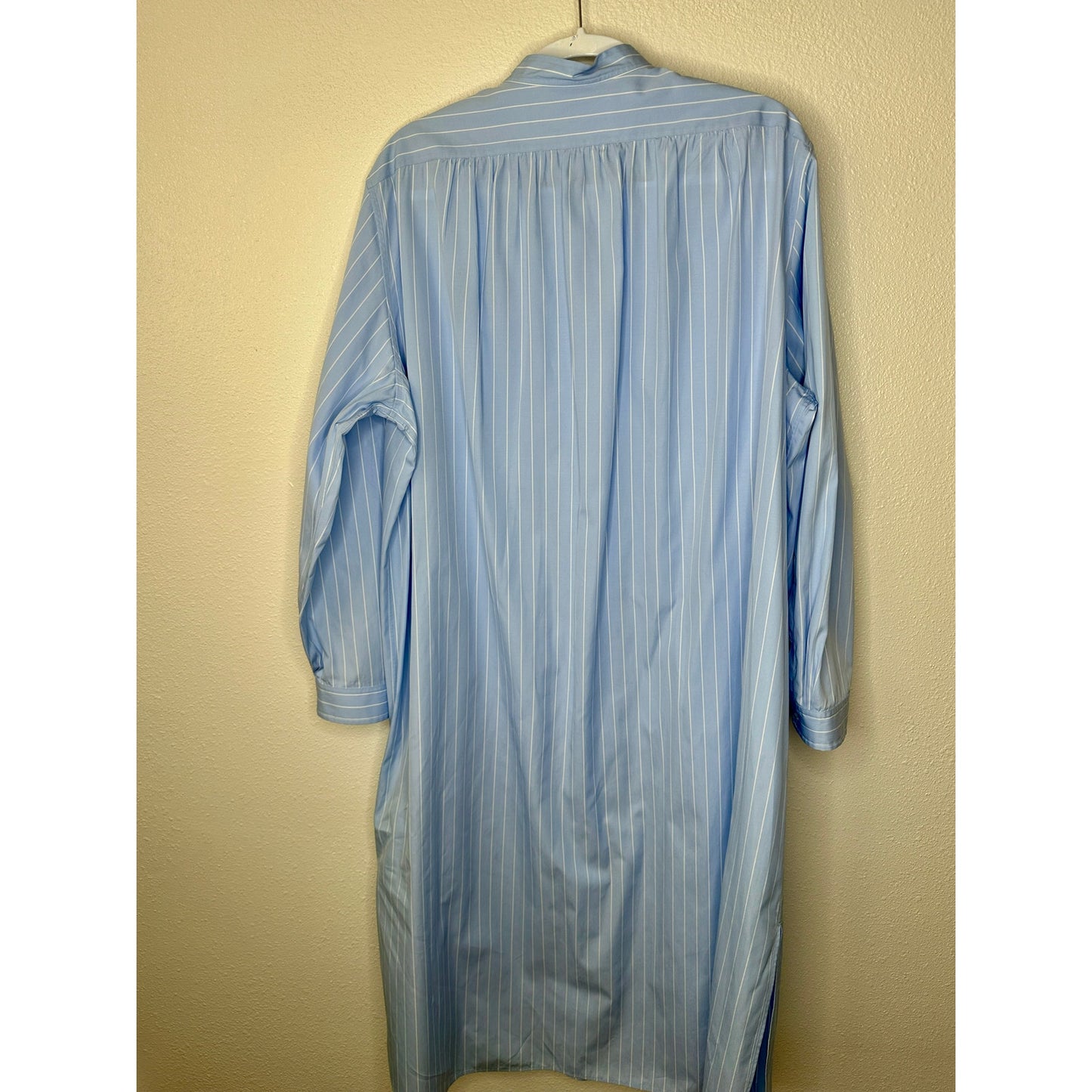 NWT The Row Karl Blue & White Stripe Long Sleeve Shirt Dress L