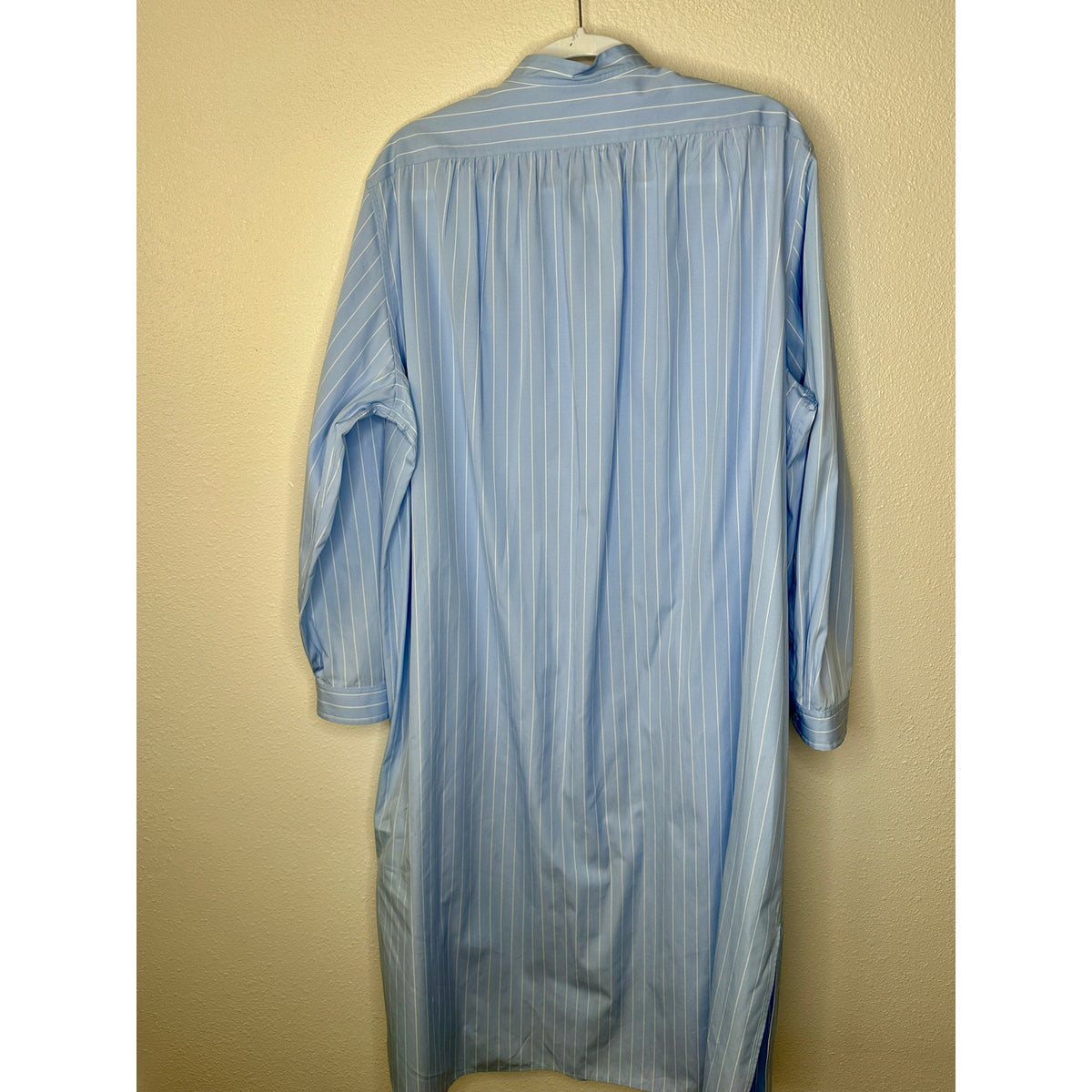 NWT The Row Karl Blue & White Stripe Long Sleeve Shirt Dress L