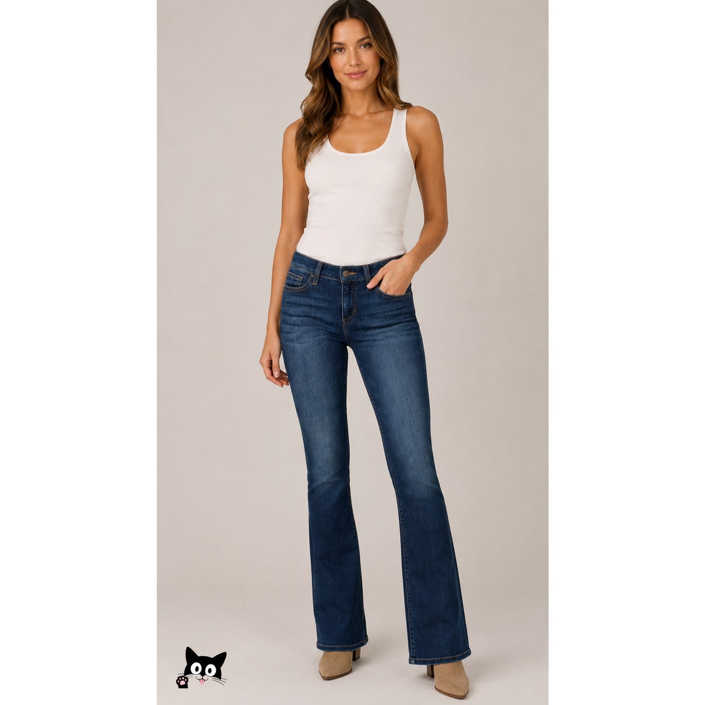 Joe's Dark Blue Wash Curvy Bootcut Rosie Jeans 27