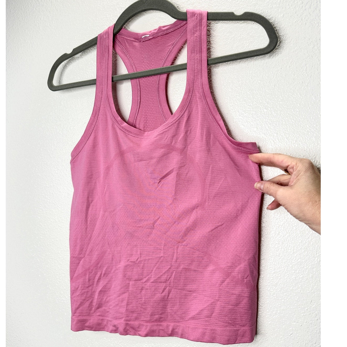 Lululemon Light Pink Round Neck Long Line Racerback Tank Top 6